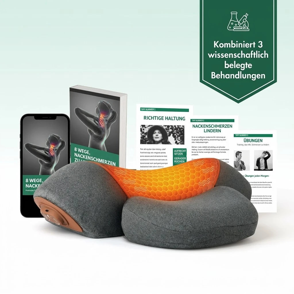 Linderia - 3-in-1 Nackenstütze mit Wärme & Massage