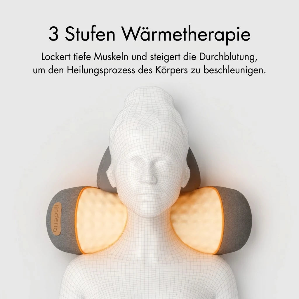 Linderia - 3-in-1 Nackenstütze mit Wärme & Massage